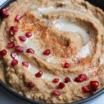 Geroosterde aubergine tomaten dip