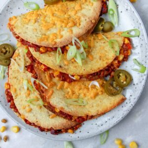 Makkelijke vegetarische recepten avondeten Vegetarische quesadilla uit de oven met linzen