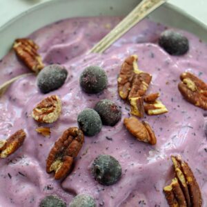 makkelijke vegetarische recepten ijs van cottage cheese en blauwe bessen