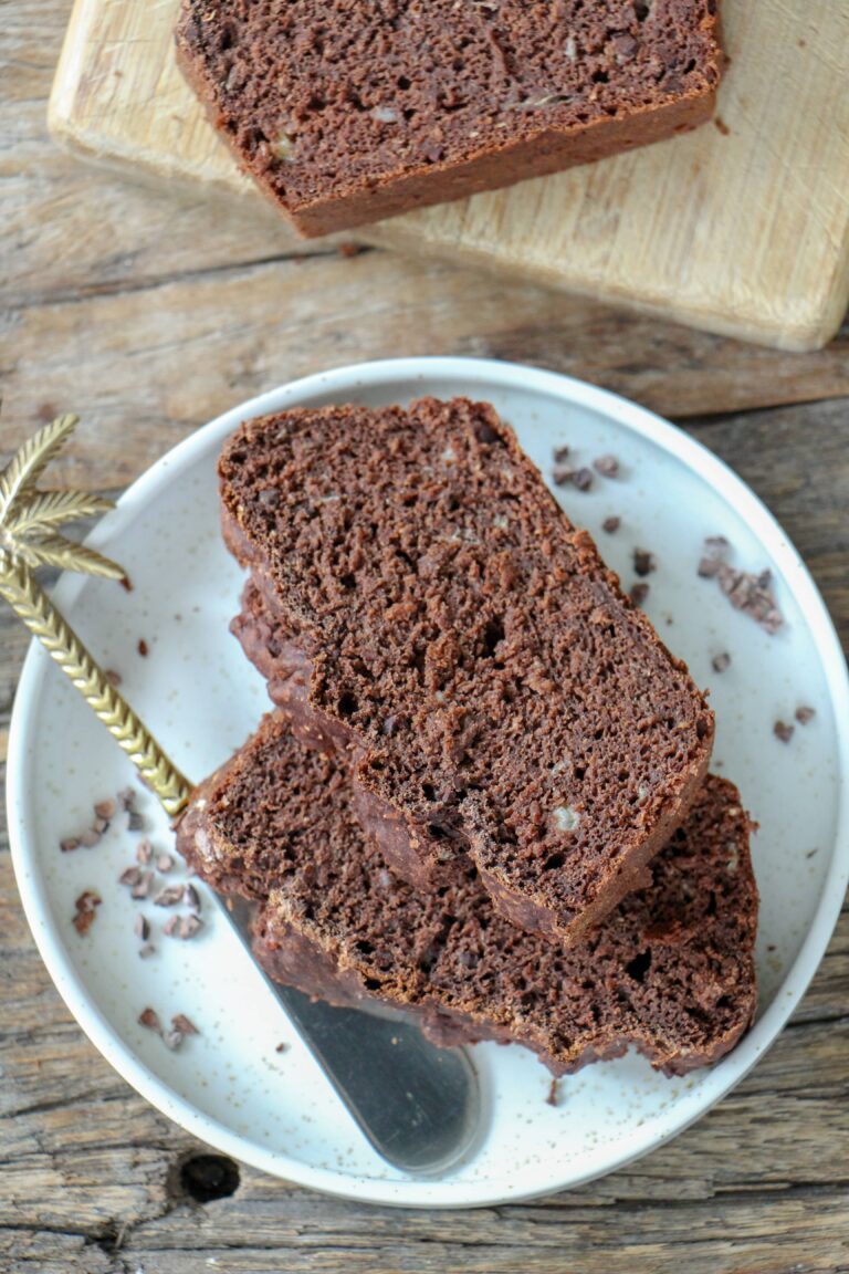 Makkelijke vegetarische recepten gezonde bananencake met chocolade