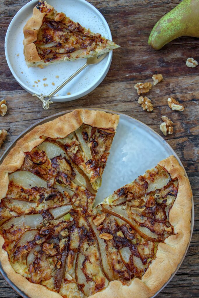 makkelijke vegetarische recepten Vegetarische quiche met prei en peer