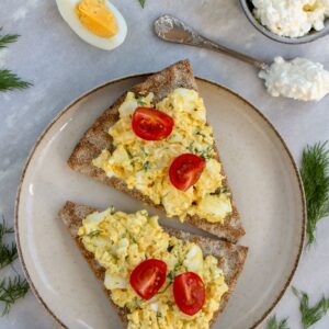 Eiersalade met cottage cheese