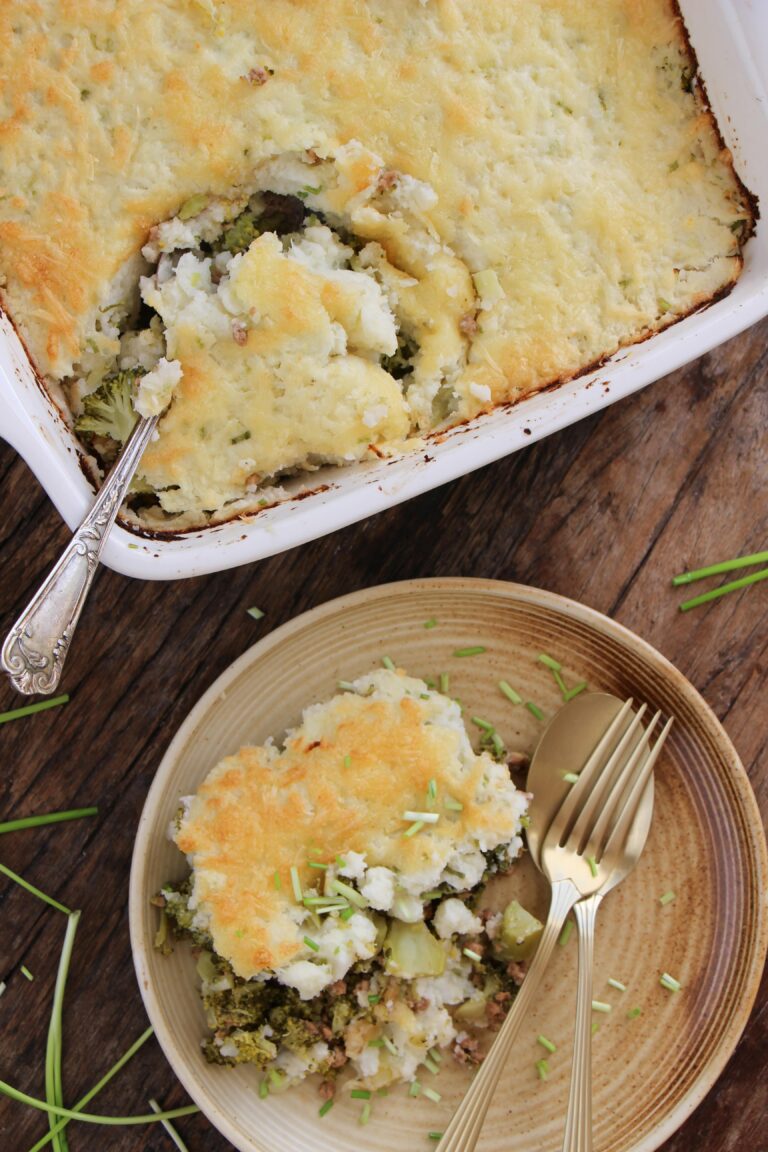Ket bloemkool ovenschotel met gehakt