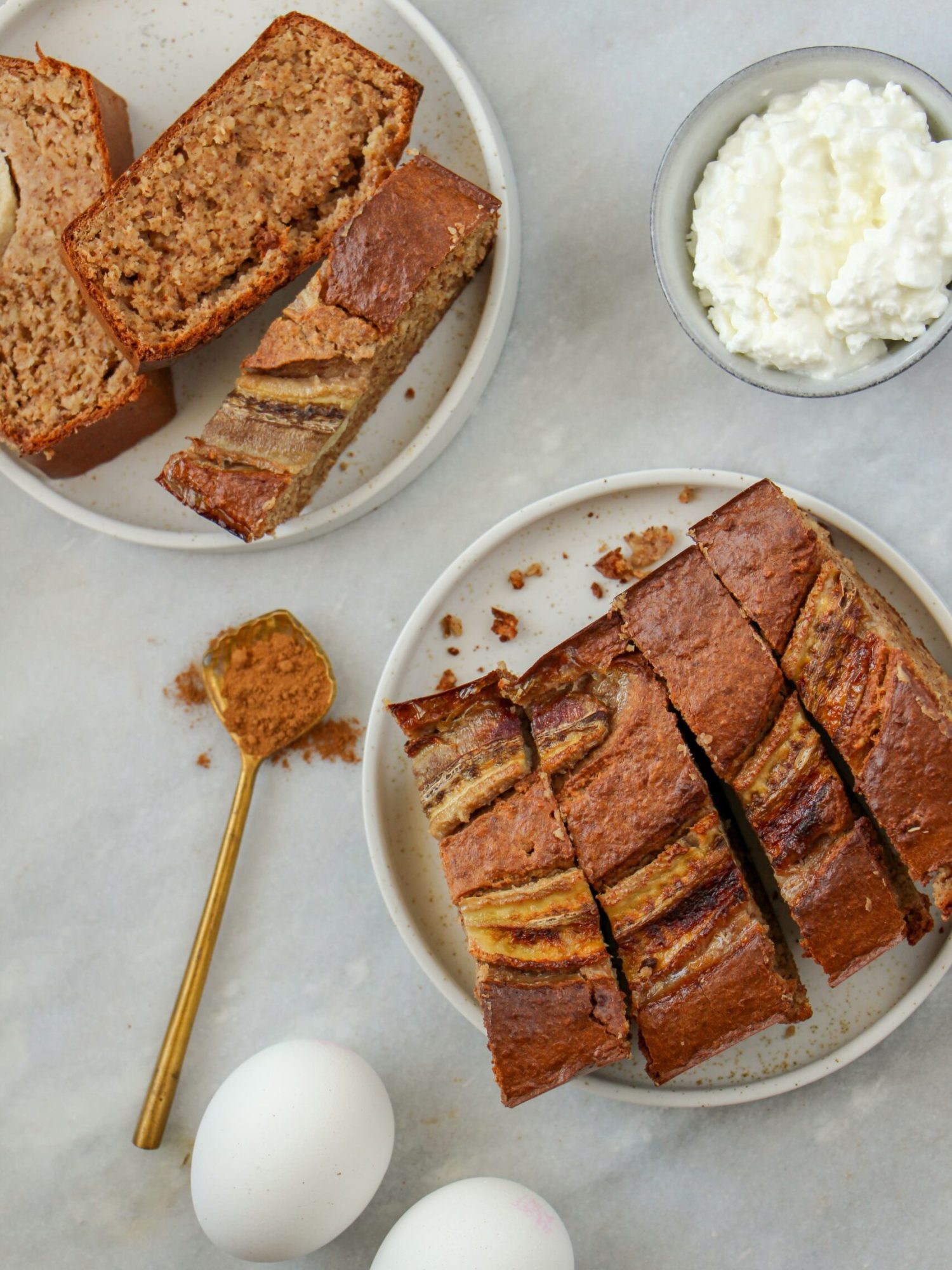 Bananenbrood met cottage cheese