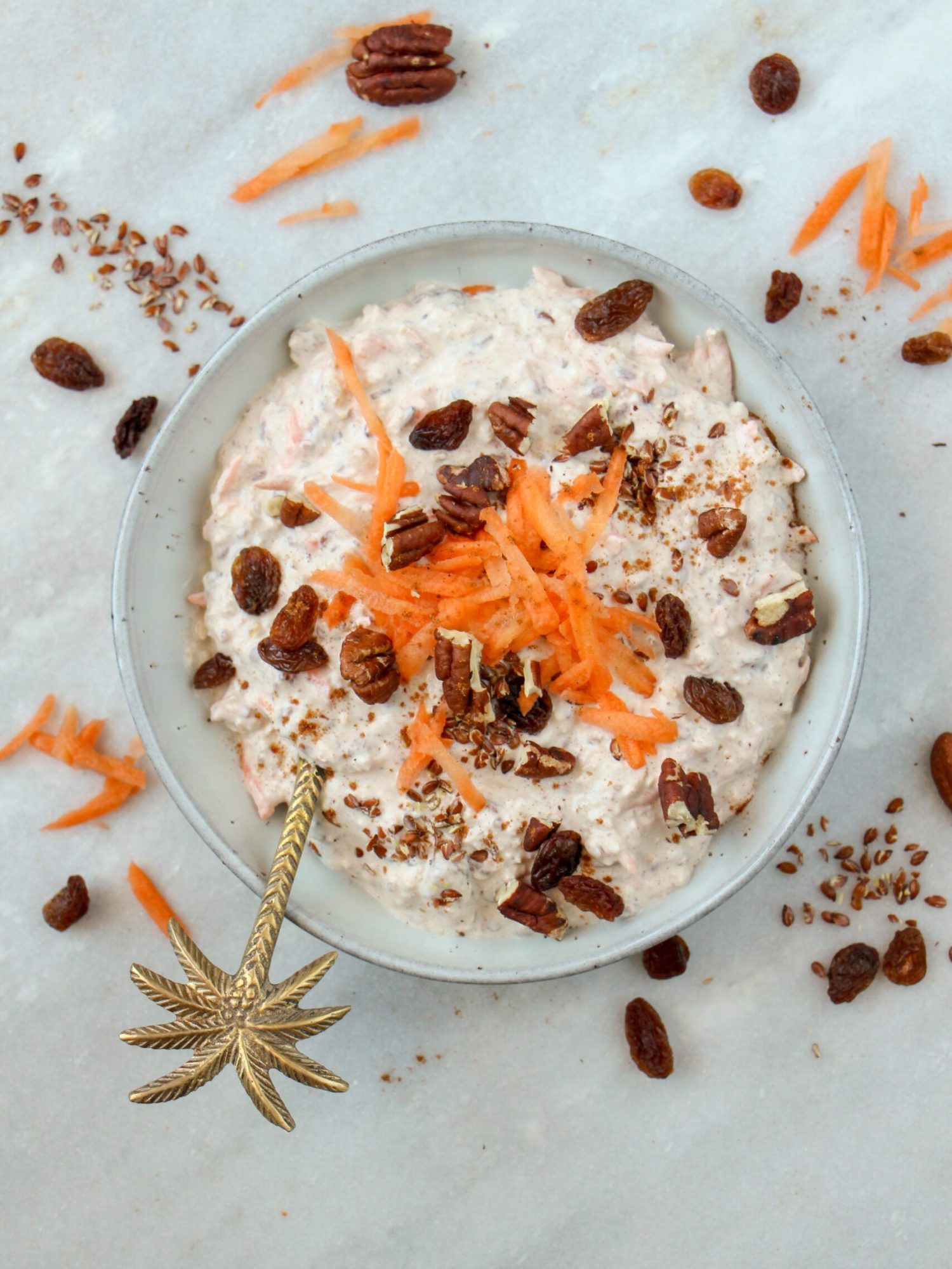 makkelijke vegetarische recepten Carrot cake havermout