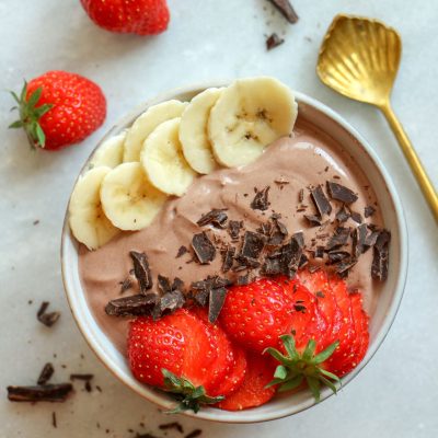 Chocolade mousse van griekse yoghurt