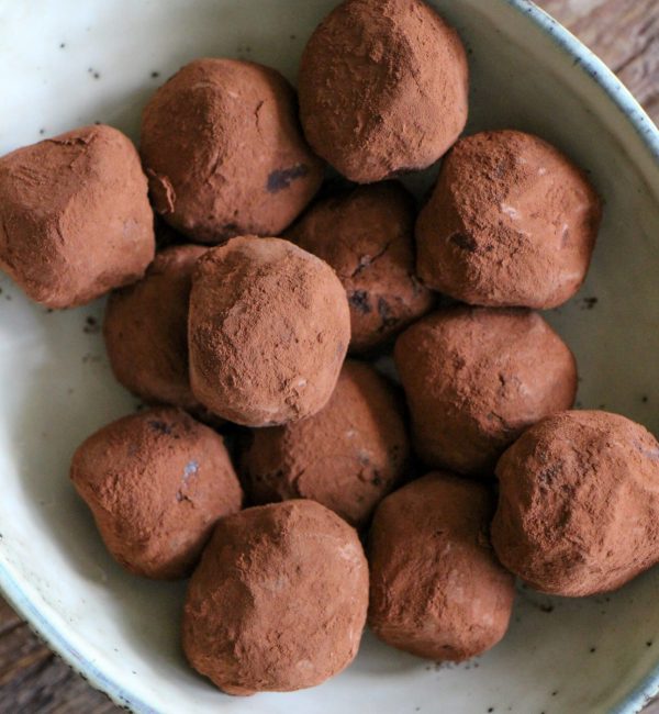 Chocolade truffels van Griekse yoghurt