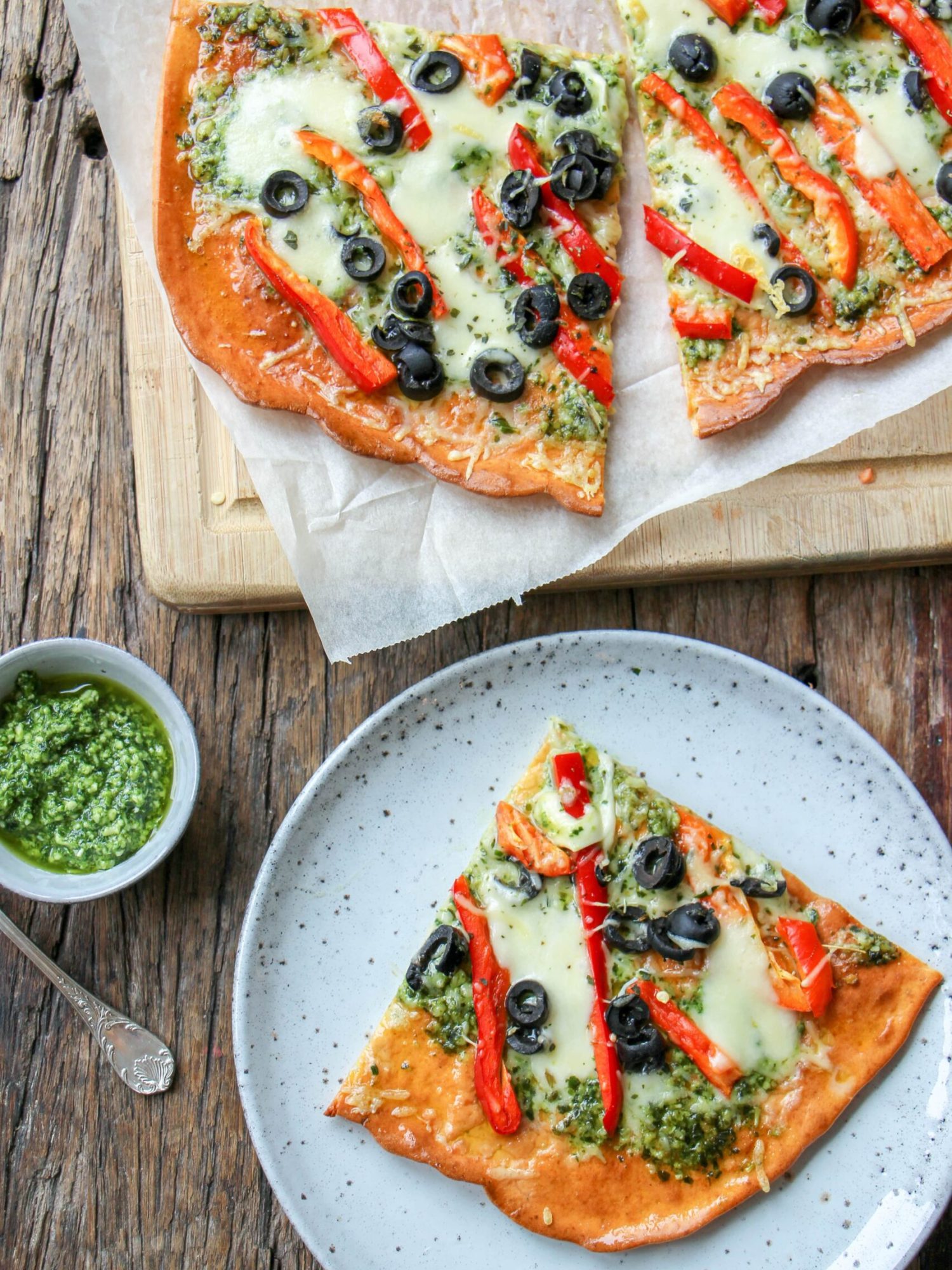 Cottage cheese pizza met pesto makkelijke vegetarische recepten avondeten