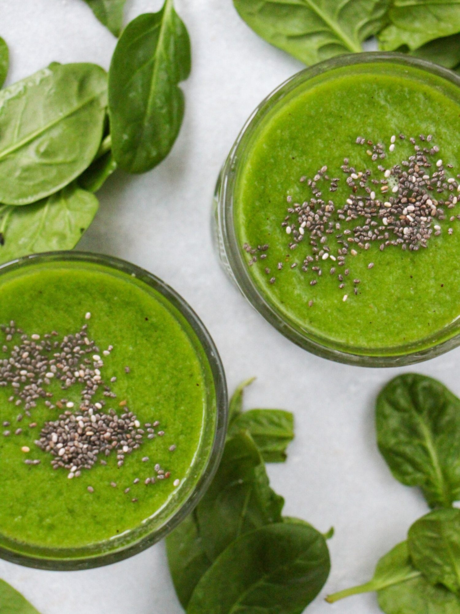 Groene appel spinazie kiwi smoothie