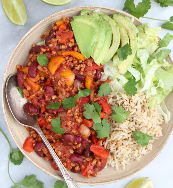 Lekkerste chili con carne met rijst vegetarisch Makkelijke vegetarische recepten avondeten