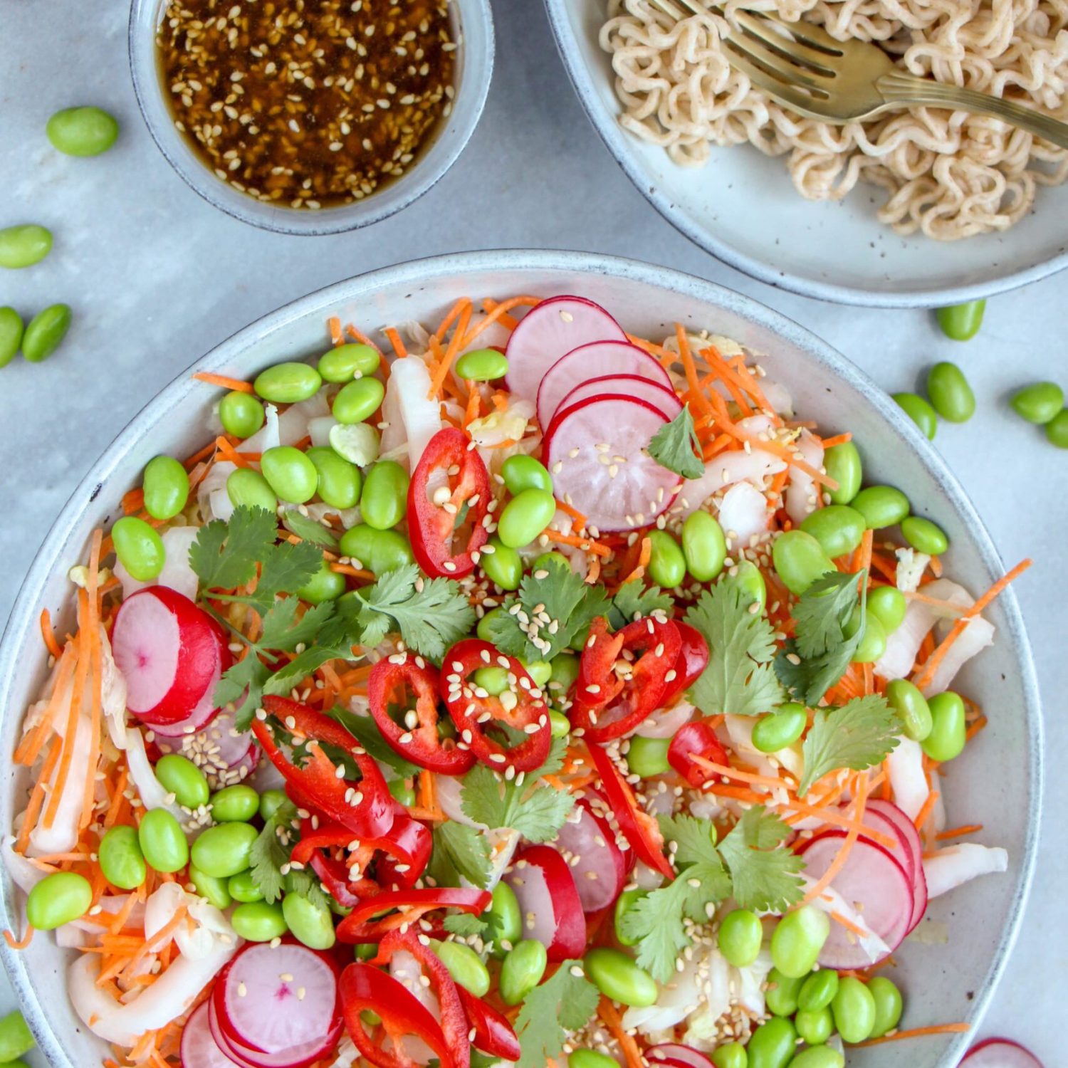 Makkelijke Vegetarische Salade recepten Salade van Chinese Kool rauw