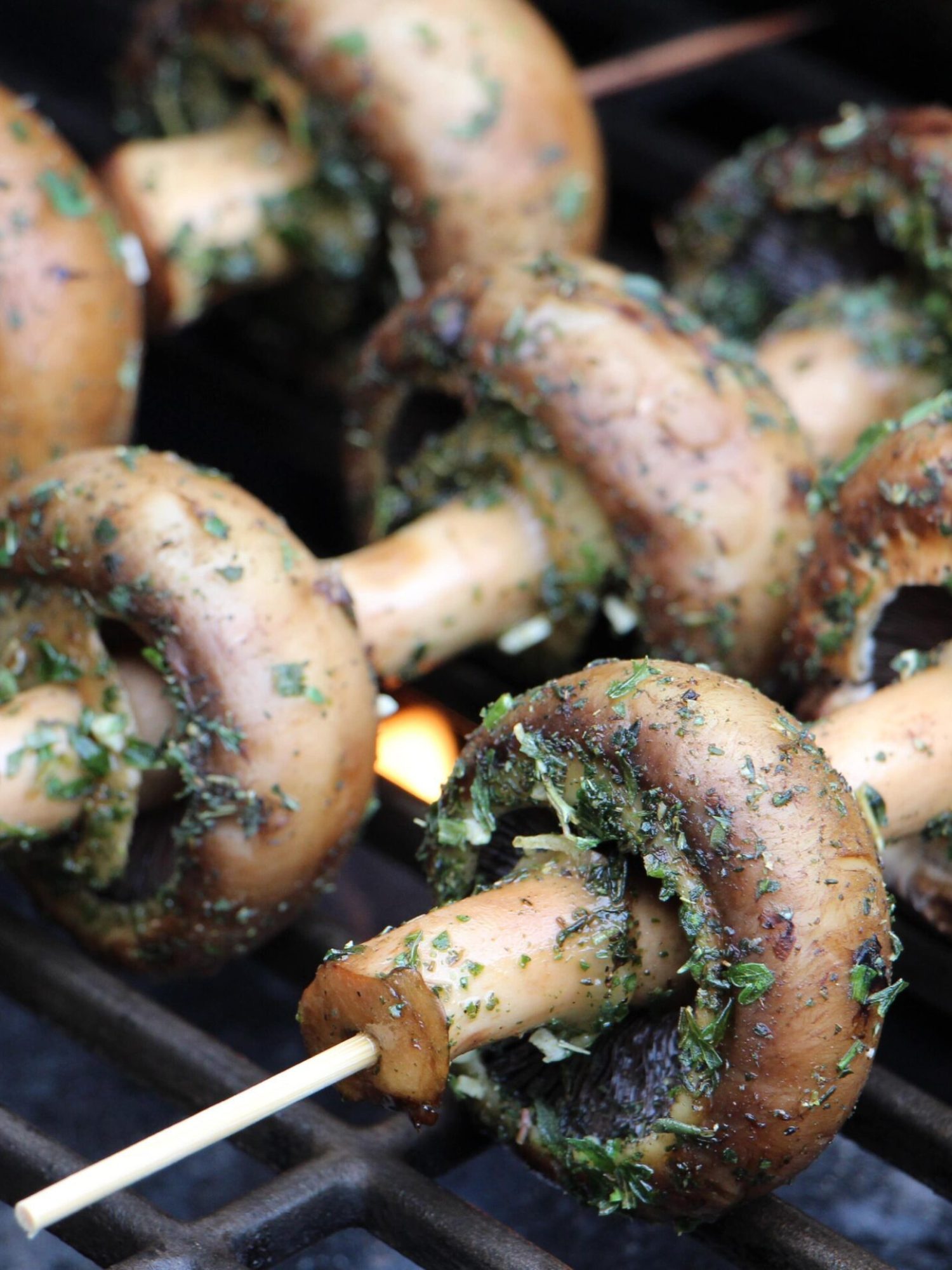 Makkelijke vegetarische bbq recepten Champignons spiesjes