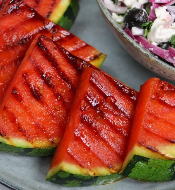 Makkelijke vegetarische bbq recepten Watermeloen gegrild met side salade