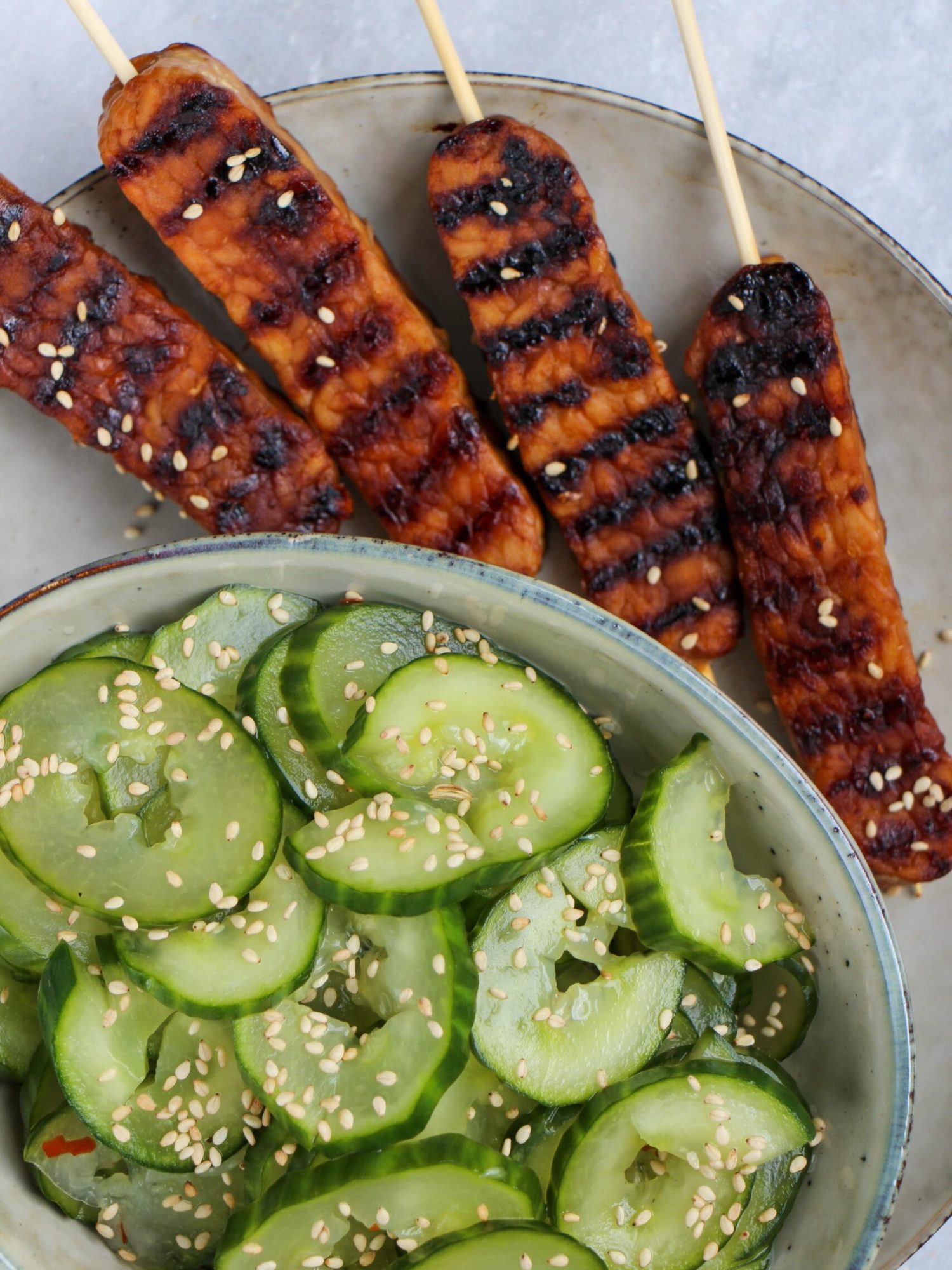 Makkelijke vegetarische bbq recepten Zoet zure komkommer-min