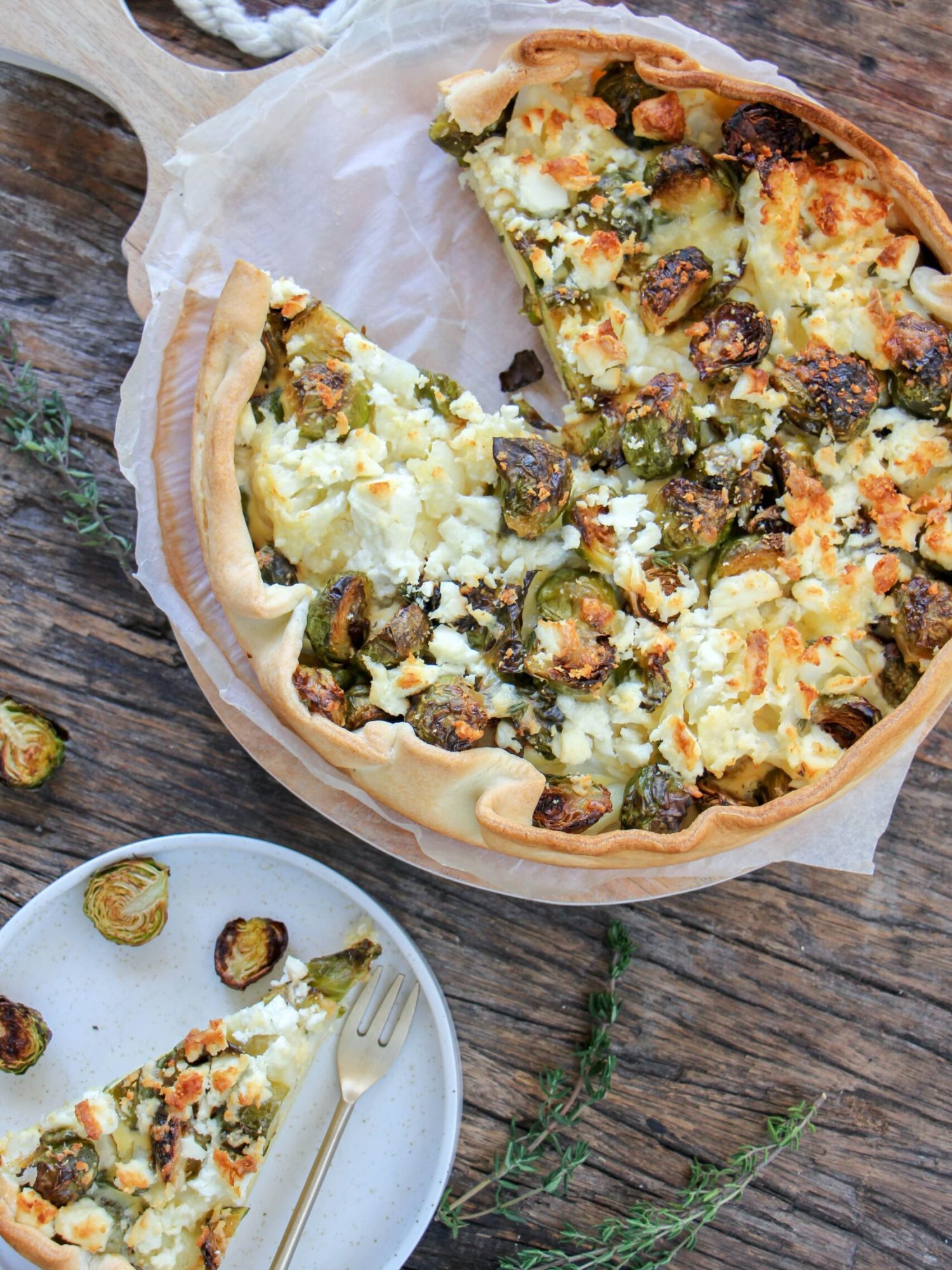 Makkelijke vegetarische recepten Quiche zonder bladerdeeg met bloemkool