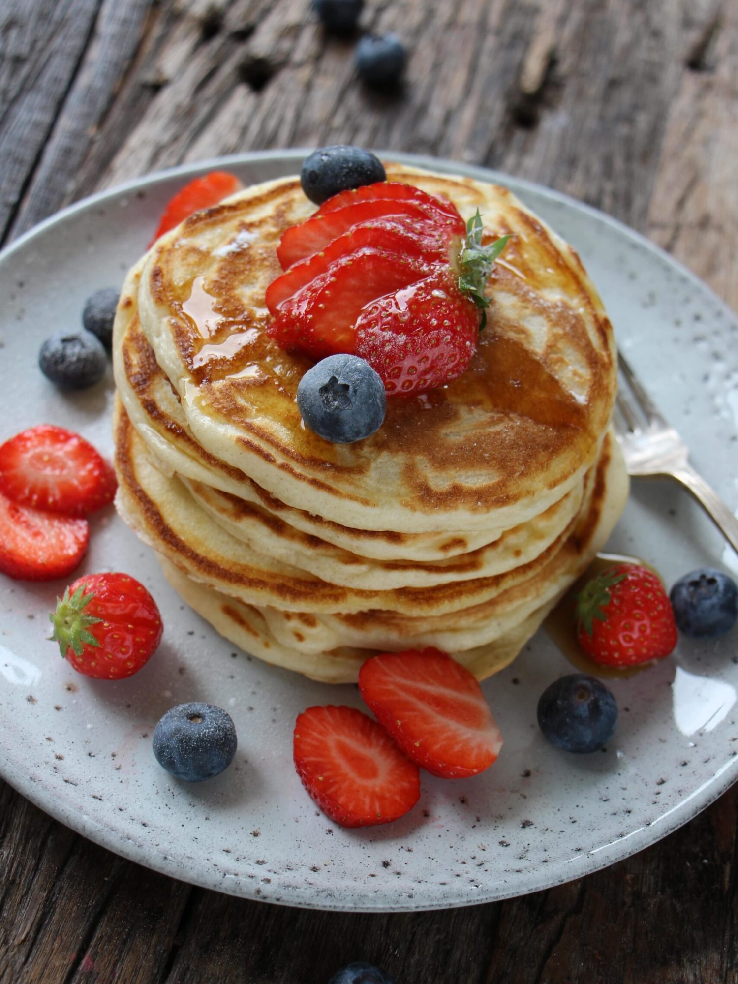 Makkelijke vegetarische recepten fluffy amarican pancakes