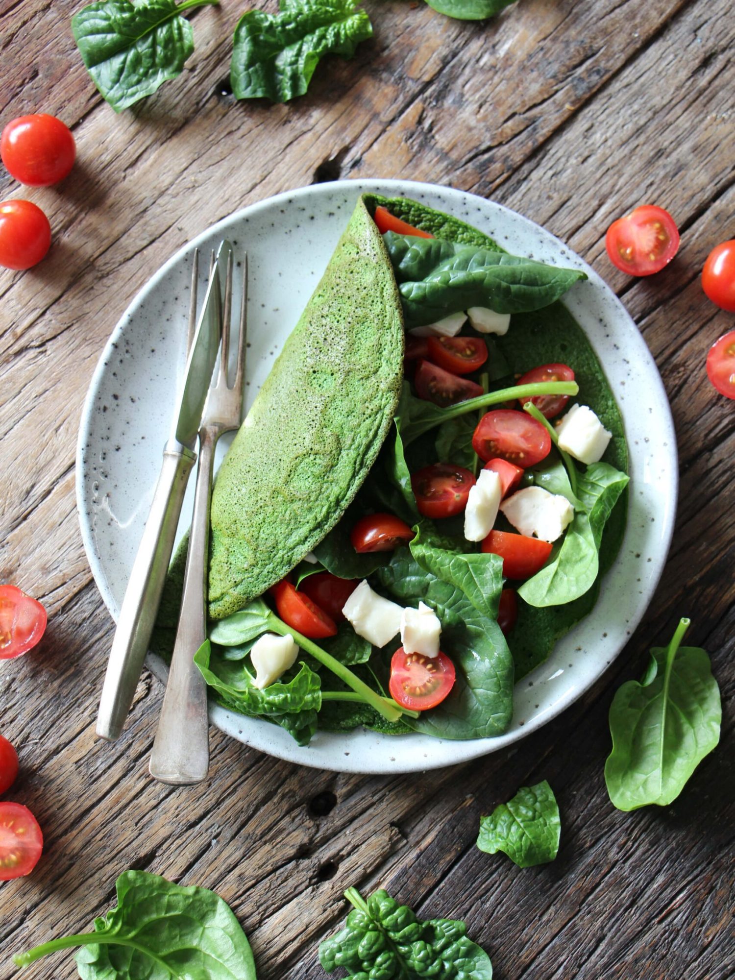 Makkelijke vegetarische recepten spinazie omelet met blender maken