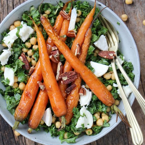 Makkelijke vegetarische salade recepten boerenkool wortel en geitenkaas