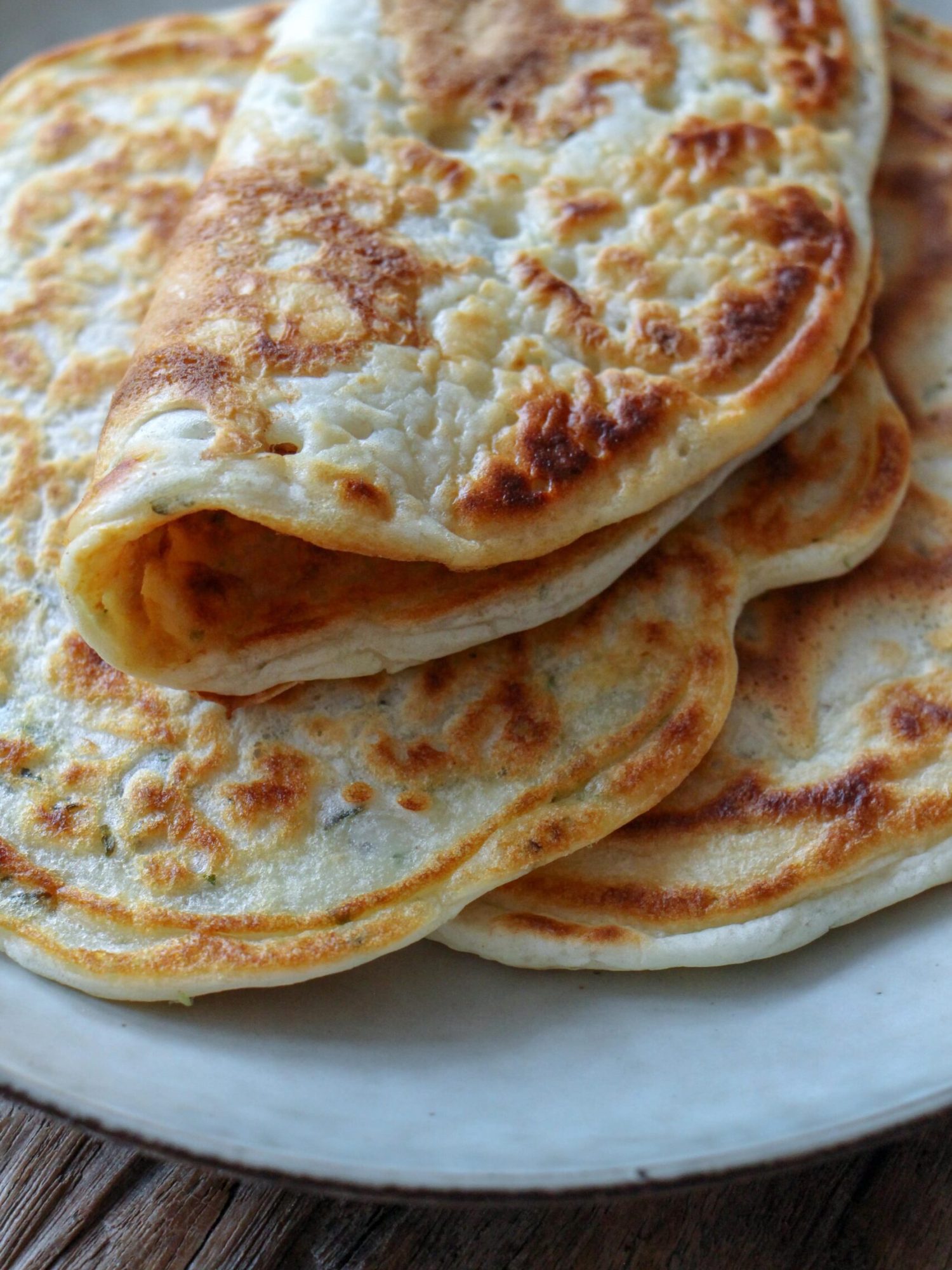 Naanbrood van kwark