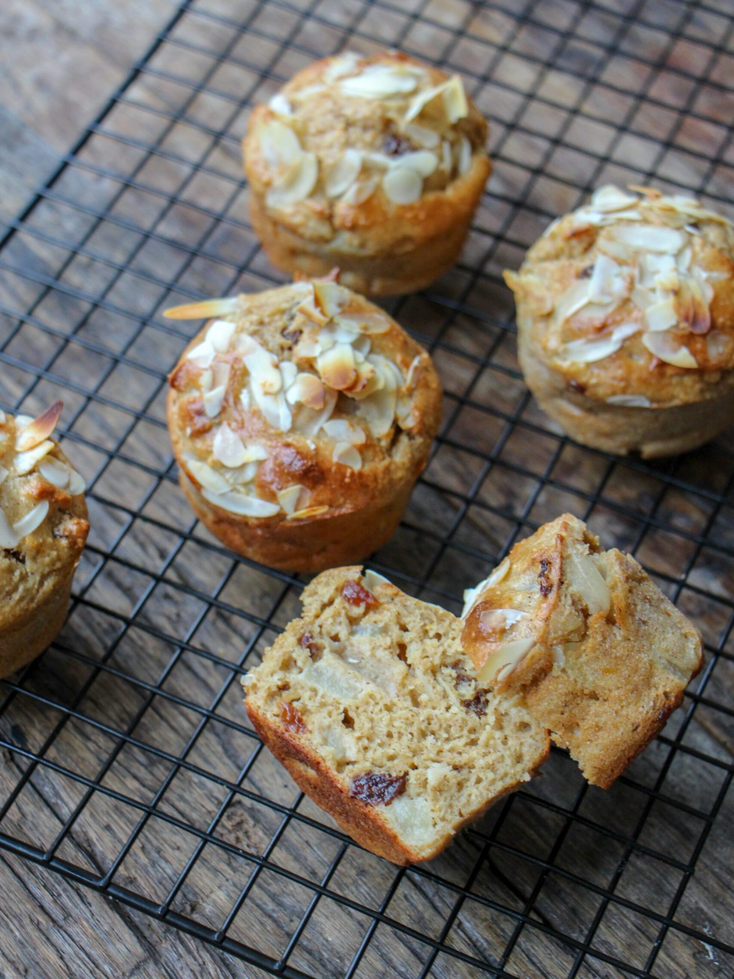 Peren ontbijt muffins
