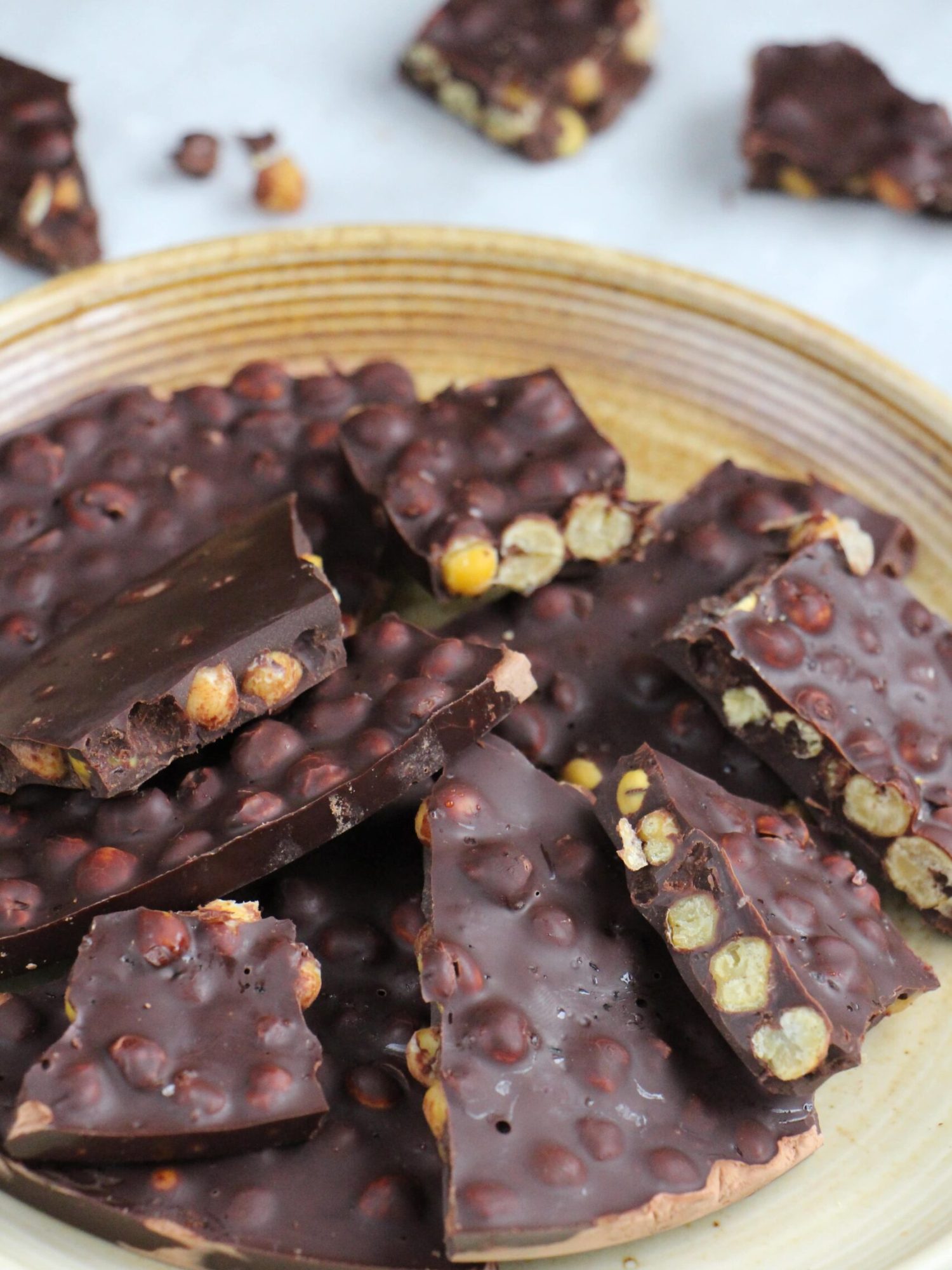 Proteine chocolade reep met kikkererwten