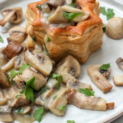 Vegetarische kerstrecepten Ragout met pasteibakje