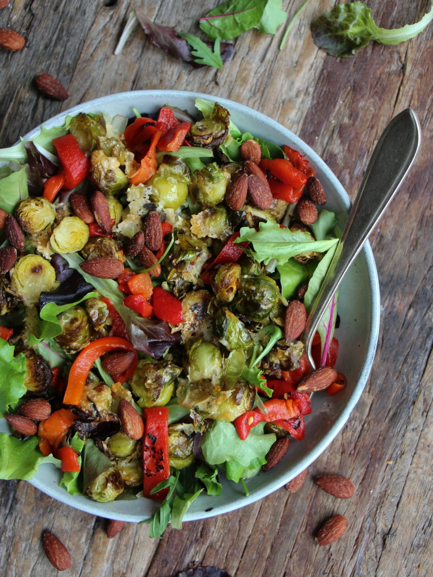 makkelijke vegetarische recepten Spruitjes parmazaan met gegrilde paprika