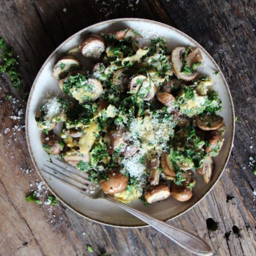 makkelijke vegetarische recepten boerenkool met ei en champignons