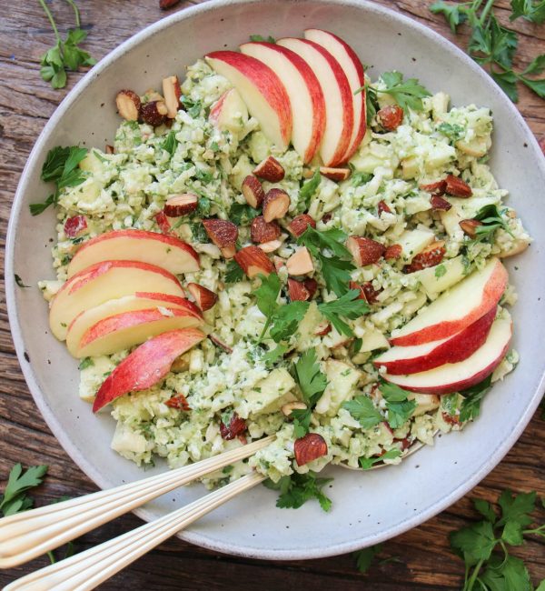makkelijke vegetarische recepten rauwe boerenkool couscous salade met pesto en appel