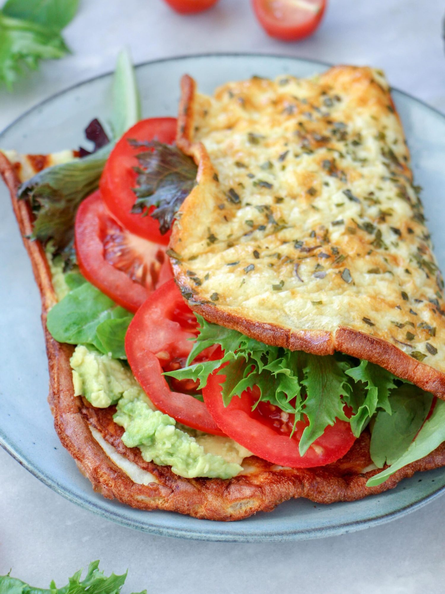naanbrood van cottage cheese en ei - makkelijke vegetarische recepten